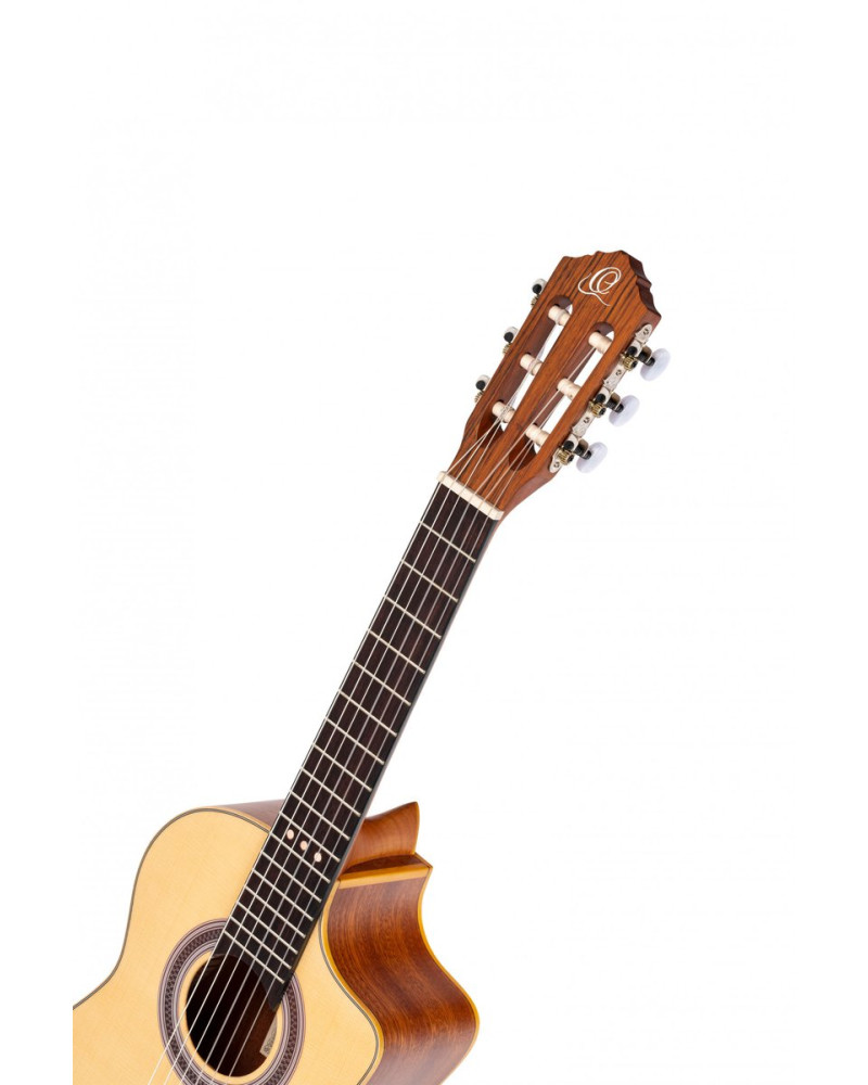 Ortega RQ38 Requinto Series Pro 1/2 Acoustic Guitar 6-String - Natural + Gig Bag