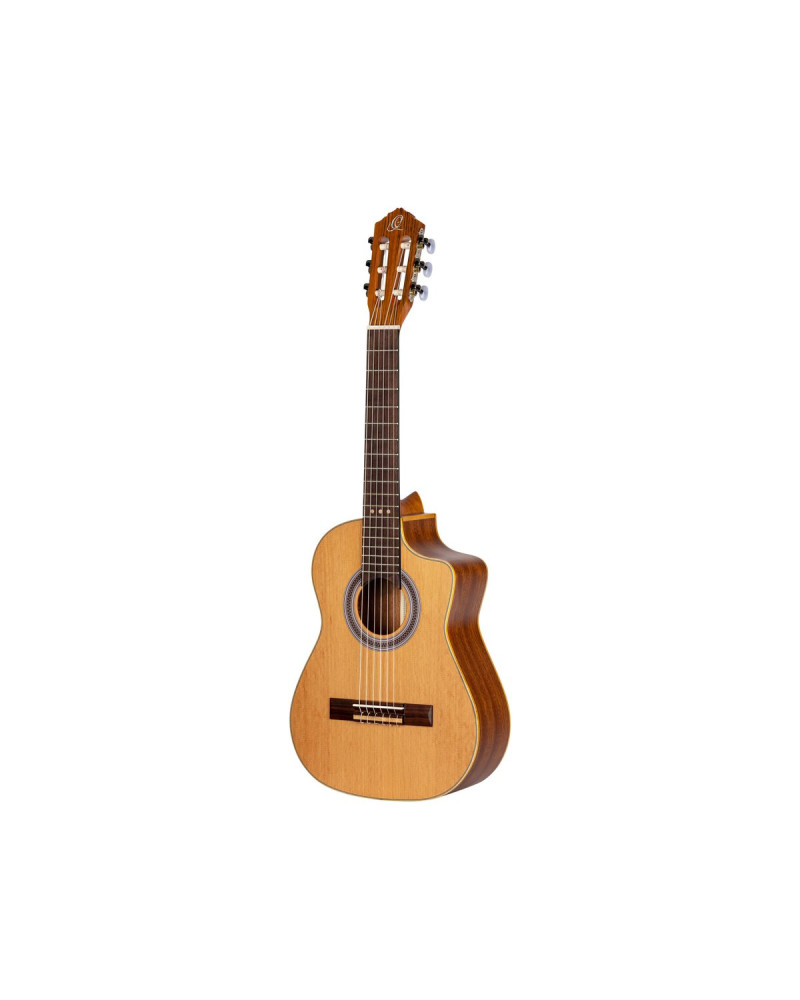 Ortega RQ39 Requinto Series Pro 1/2 Acoustic Guitar 6-String - Natural + Gig Bag