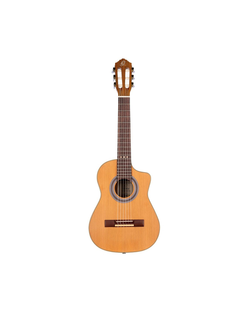 Ortega RQ39E Requinto Series Pro 1/2 Acoustic Guitar 6-String - Natural + Gig Bag
