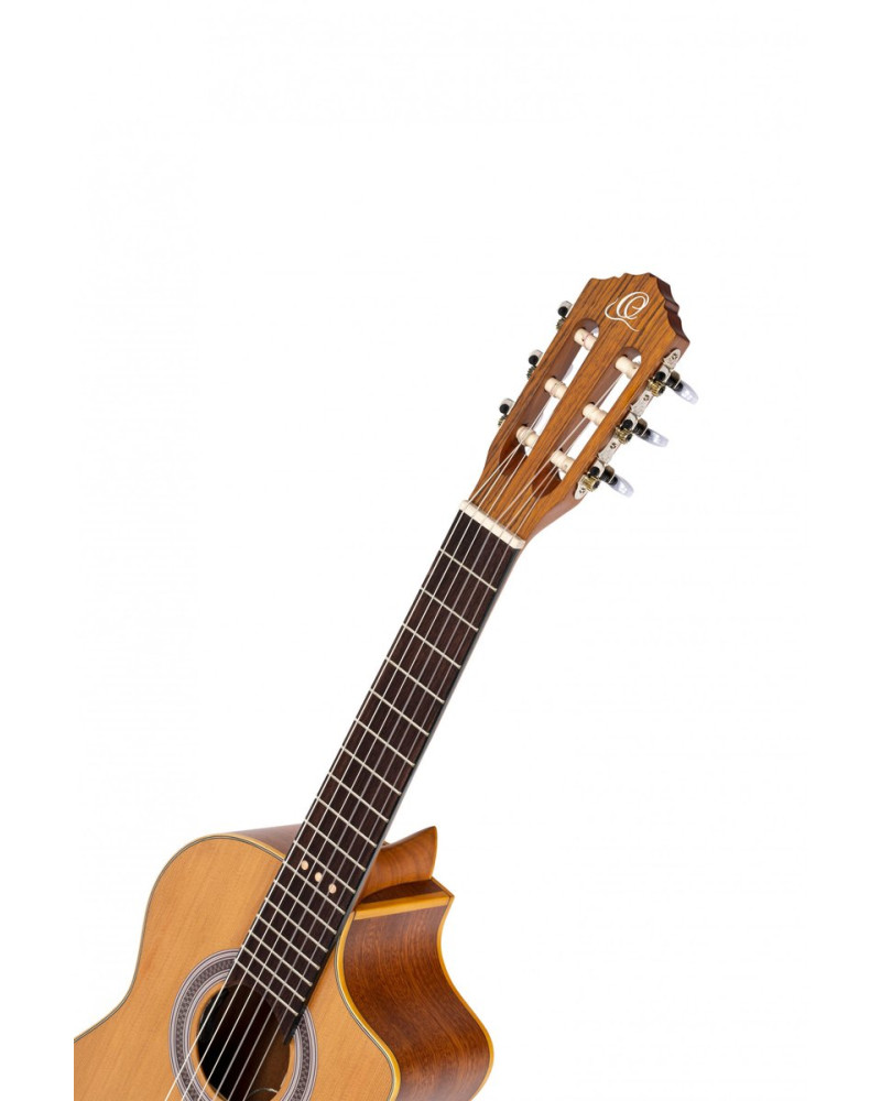 Ortega RQ39E Requinto Series Pro 1/2 Acoustic Guitar 6-String - Natural + Gig Bag