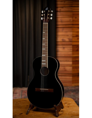 Ortega RRA-BKT Ranger Series 4/4 Nylon String Guitar 6-String - Black + Gig Bag