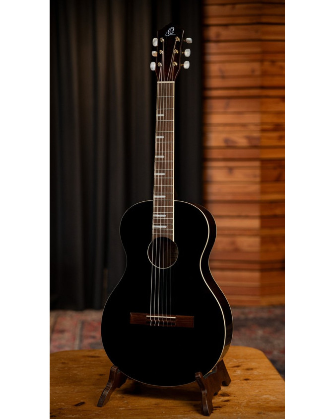Ortega RRA-BKT Ranger Series 4/4 Nylon String Guitar 6-String - Black + Gig Bag