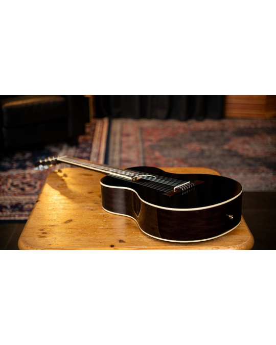 Ortega RRA-BKT Ranger Series 4/4 Nylon String Guitar 6-String - Black + Gig Bag