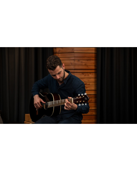 Ortega RRA-BKT Ranger Series 4/4 Nylon String Guitar 6-String - Black + Gig Bag