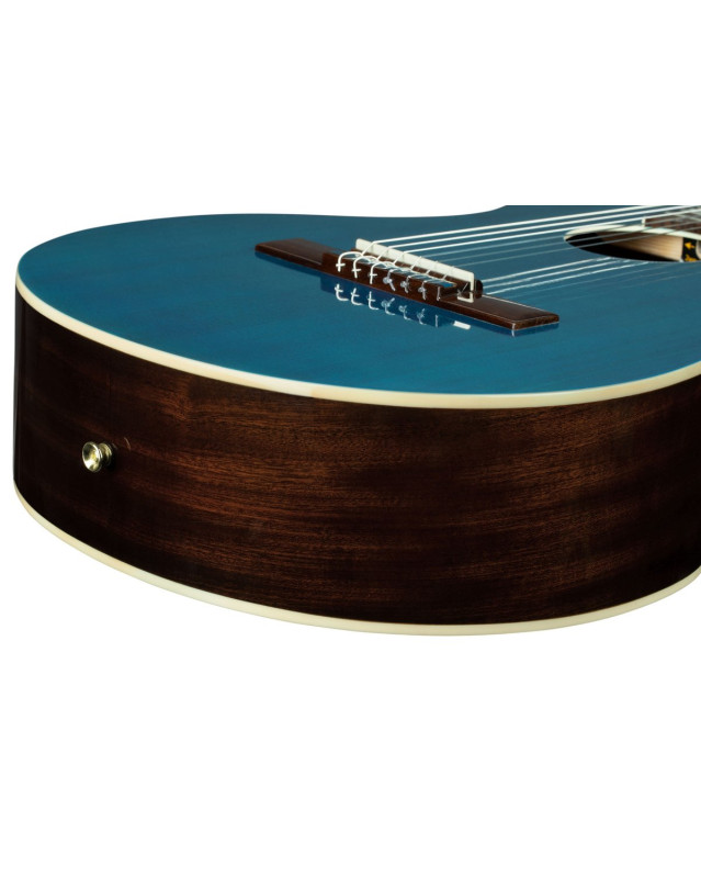 Ortega RRA-OCT Ranger Series 4/4 Nylon String Guitar 6-String - Ocean Blue + Gig Bag