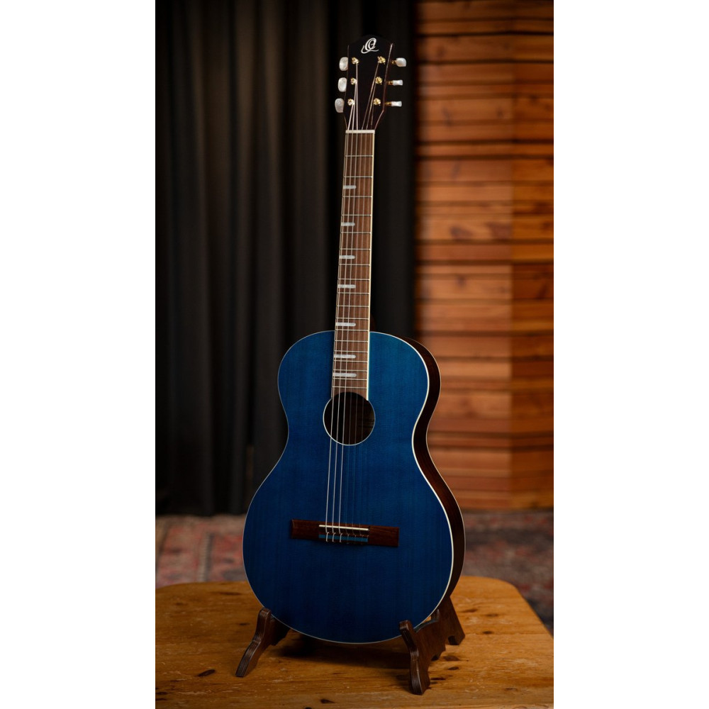 Ortega RRA-OCT Ranger Series 4/4 Nylon String Guitar 6-String - Ocean Blue + Gig Bag
