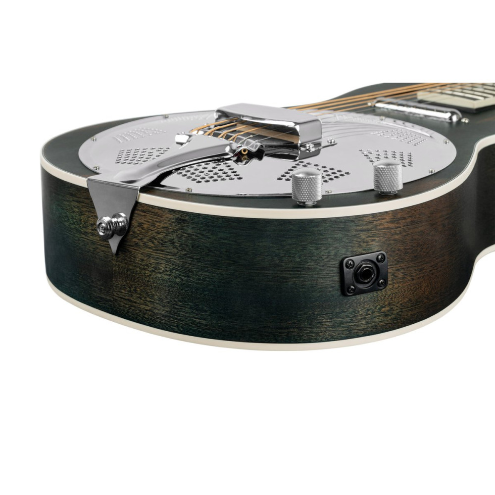 Ortega RRG30E-DD Americana Series Resonator Guitar 6 String - Distressed Denim Matte / Chrome HW