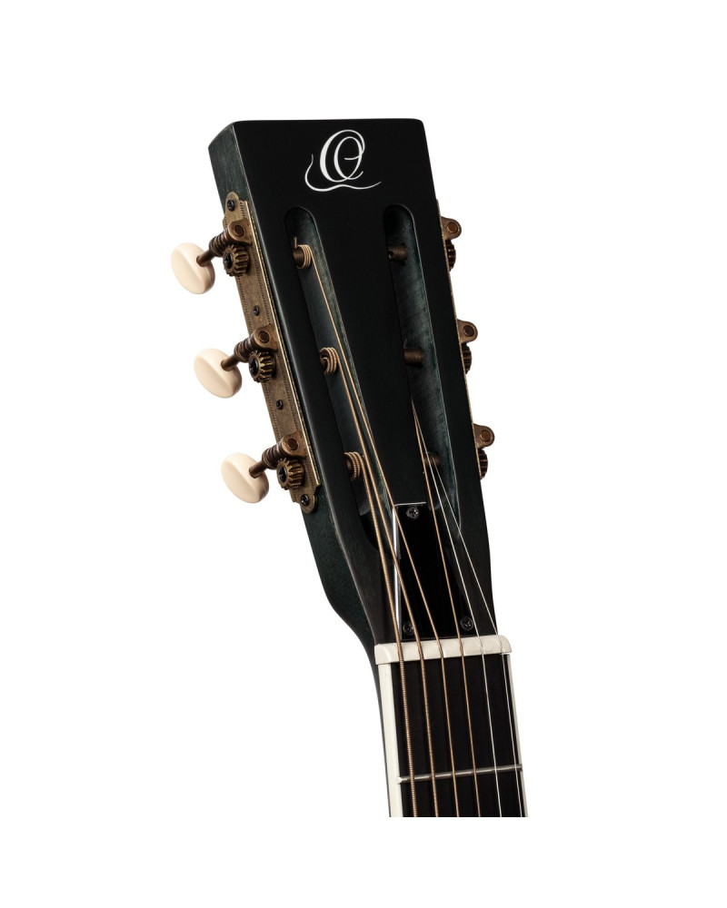 Ortega RRG30E-DD Americana Series Resonator Guitar 6 String - Distressed Denim Matte / Chrome HW