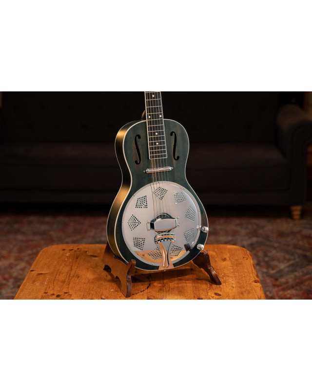 Ortega RRG30E-DD Americana Series Resonator Guitar 6 String - Distressed Denim Matte / Chrome HW