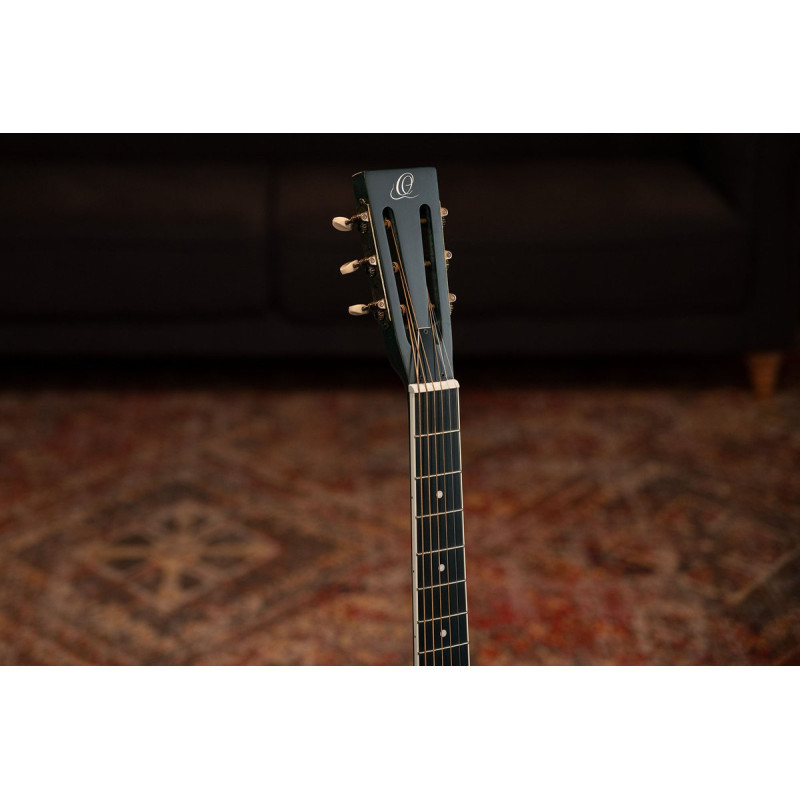 Ortega RRG30E-DD Americana Series Resonator Guitar 6 String - Distressed Denim Matte / Chrome HW