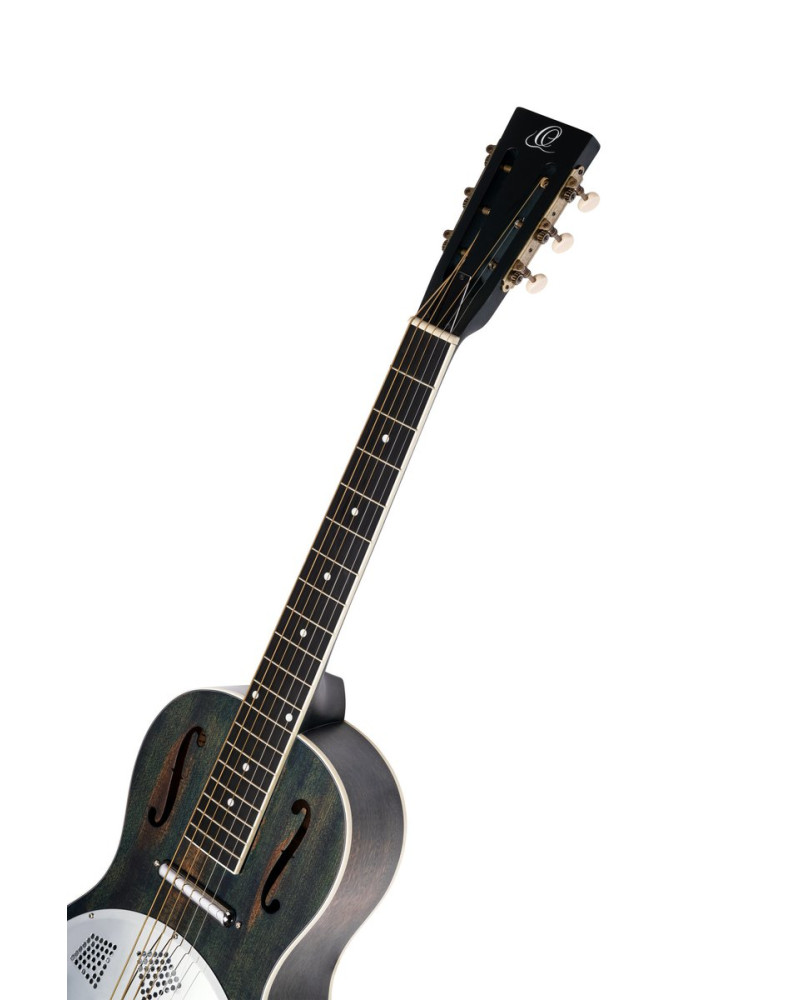 Ortega RRG30E-DD Americana Series Resonator Guitar 6 String - Distressed Denim Matte / Chrome HW