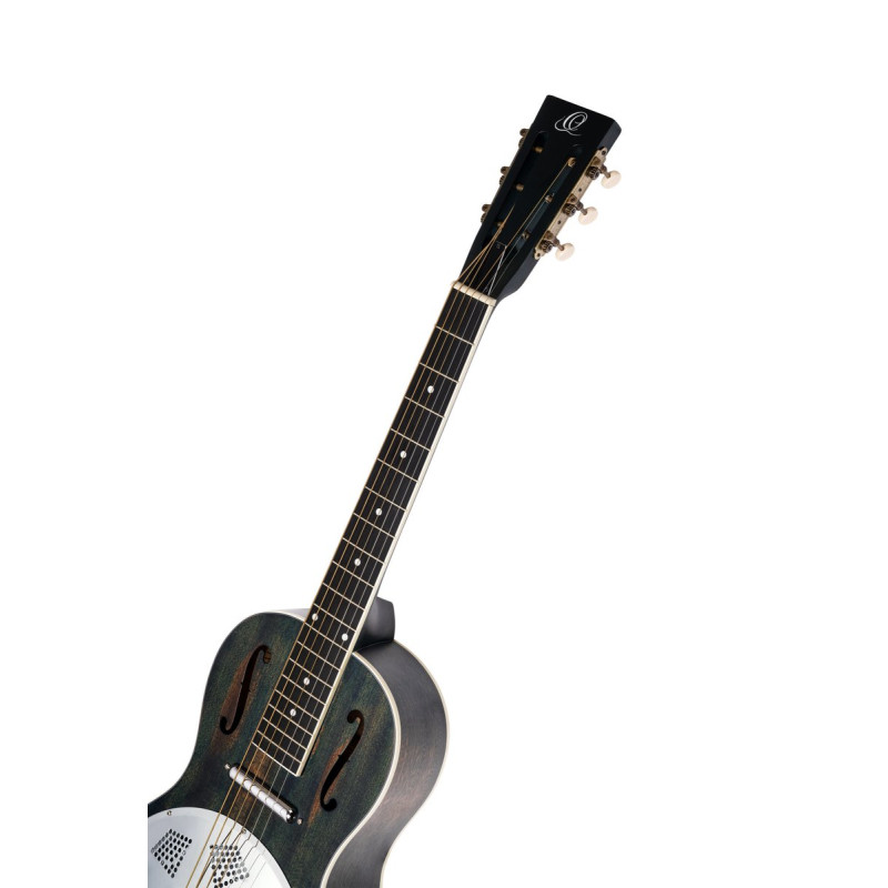 Ortega RRG30E-DD Americana Series Resonator Guitar 6 String - Distressed Denim Matte / Chrome HW