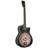 Ortega RRG40CE-DBK Americana Series Resonator Guitar 6 String - Distressed Black / Antique Brass HW