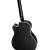 Ortega RRG40CE-DBK Americana Series Resonator Guitar 6 String - Distressed Black / Antique Brass HW