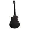 Ortega RRG40CE-DBK Americana Series Resonator Guitar 6 String - Distressed Black / Antique Brass HW