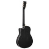 Ortega RRG40CE-DBK Americana Series Resonator Guitar 6 String - Distressed Black / Antique Brass HW