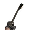 Ortega RRG40CE-DBK Americana Series Resonator Guitar 6 String - Distressed Black / Antique Brass HW