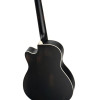 Ortega RRG40CE-DBK Americana Series Resonator Guitar 6 String - Distressed Black / Antique Brass HW