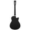 Ortega RRG40CE-DBK-L Americana Series Resonator Guitar 6 String Lefty - Distressed Black / Antique Brass HW