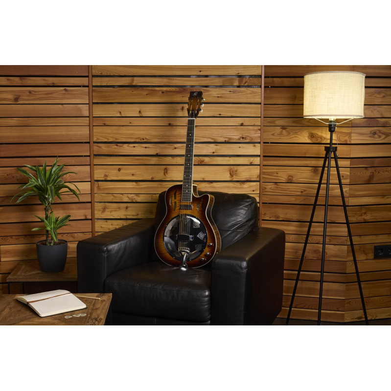 Ortega RRG50CE-SSB Americana Series 4/4 Resonator Guitar 6-String + Pro Gig Bag
