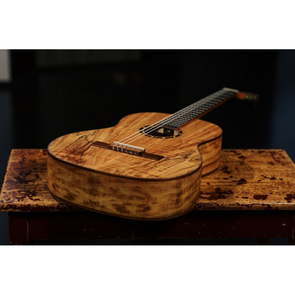Ortega RSM-REISSUE The Private Room 4/4 Nylon String Guitar 6-String - Spalted Maple Natural + Gig Bag