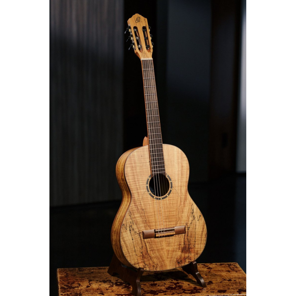 Ortega RSM-REISSUE The Private Room 4/4 Nylon String Guitar 6-String - Spalted Maple Natural + Gig Bag