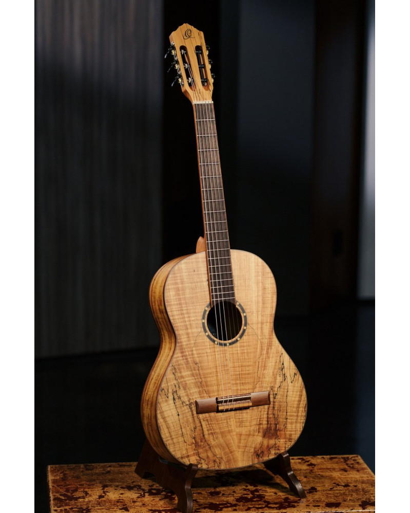 Ortega RSM-REISSUE The Private Room 4/4 Nylon String Guitar 6-String - Spalted Maple Natural + Gig Bag