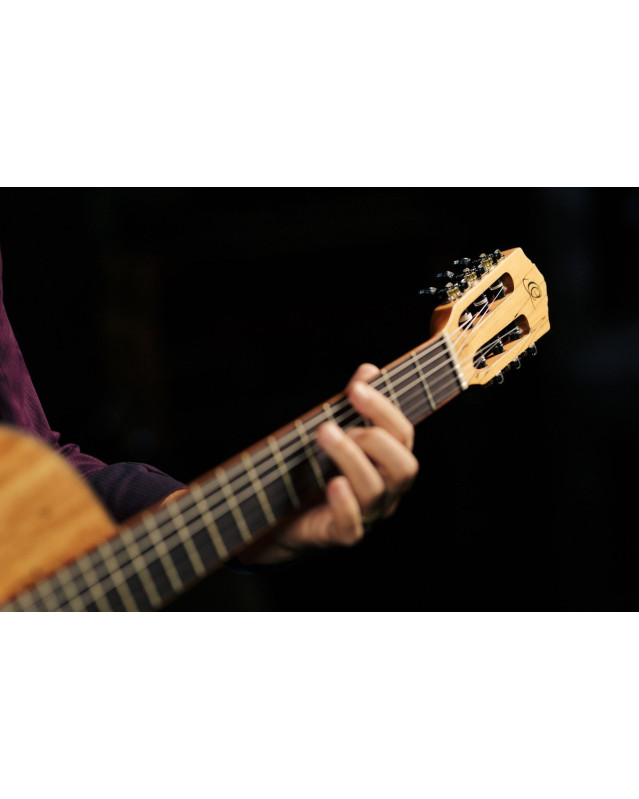 Ortega RSM-REISSUE The Private Room 4/4 Nylon String Guitar 6-String - Spalted Maple Natural + Gig Bag