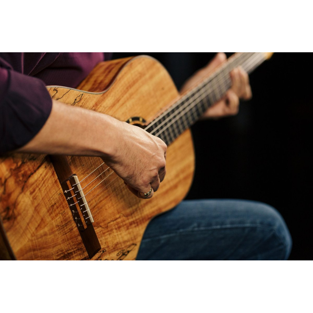Ortega RSM-REISSUE The Private Room 4/4 Nylon String Guitar 6-String - Spalted Maple Natural + Gig Bag