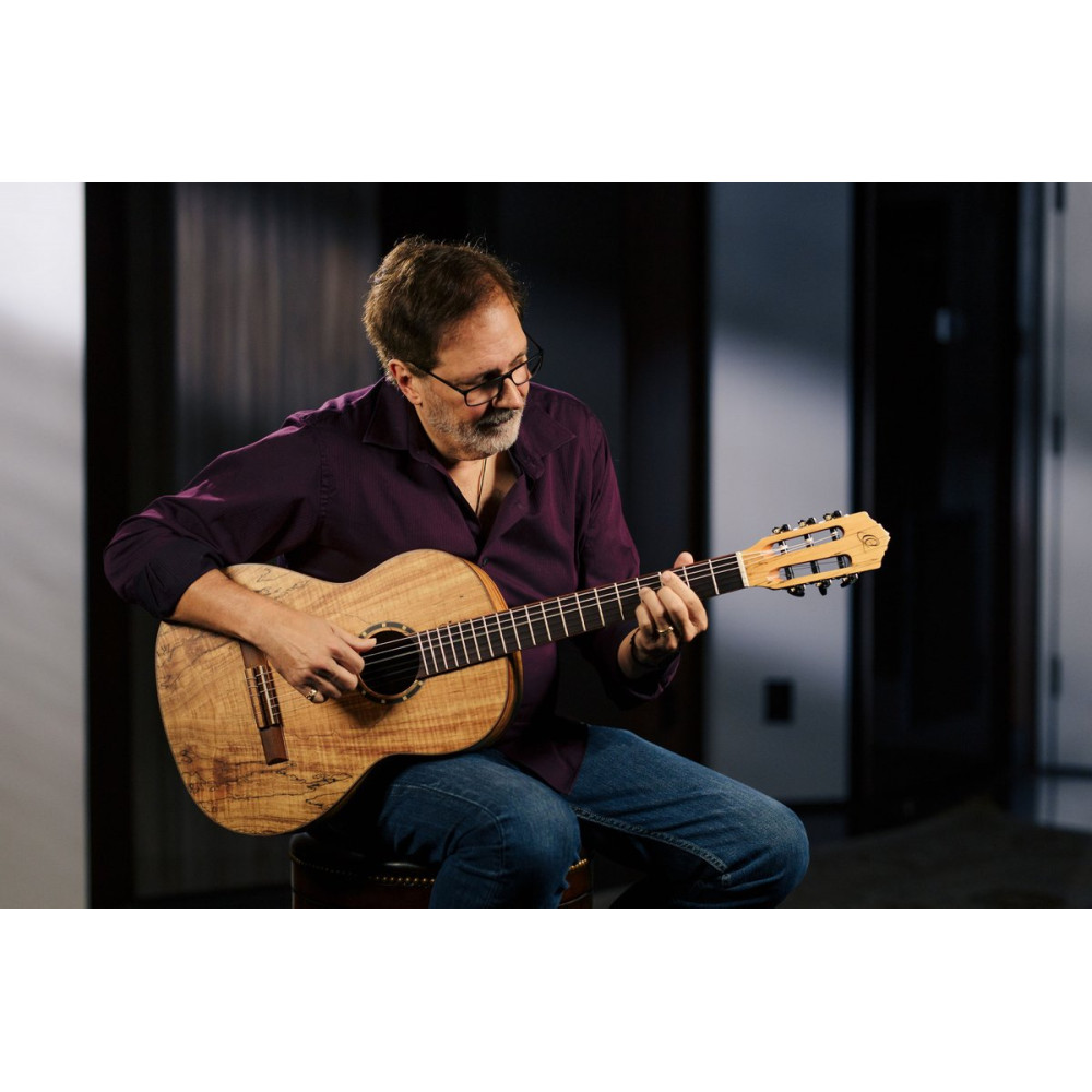 Ortega RSM-REISSUE The Private Room 4/4 Nylon String Guitar 6-String - Spalted Maple Natural + Gig Bag