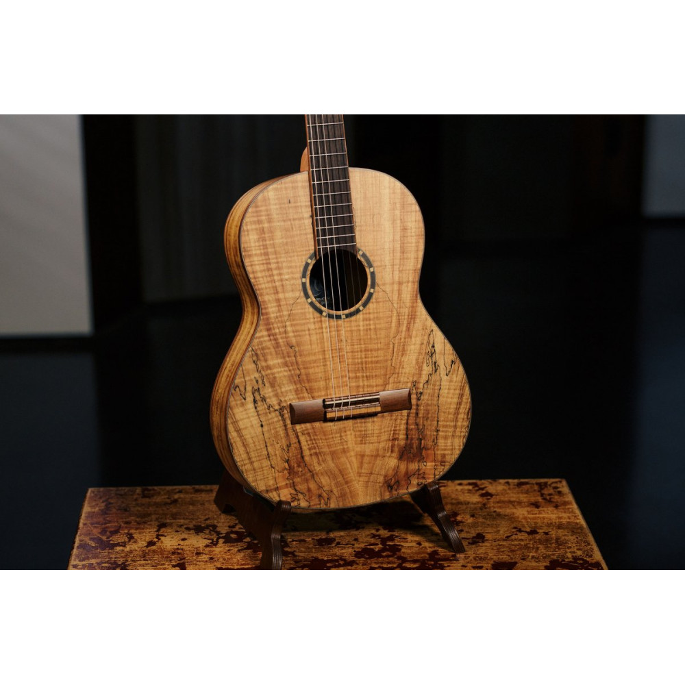 Ortega RSM-REISSUE The Private Room 4/4 Nylon String Guitar 6-String - Spalted Maple Natural + Gig Bag
