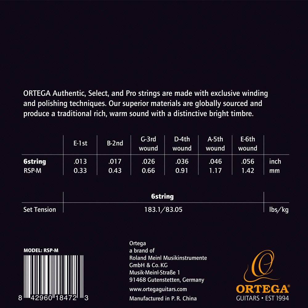 Ortega RSP-M Custom Made Strings Pro Resonator Guitar String Set