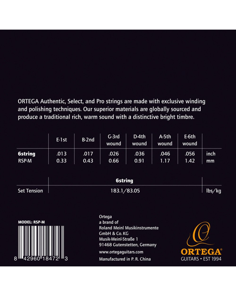 Ortega RSP-M Custom Made Strings Pro Resonator Guitar String Set