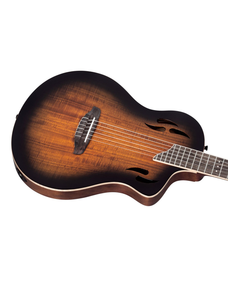 Ortega RTPDLX-ACA TourPlayer DeLuxe Nylon String Guitar 6-String - Acacia Burst + Gig Bag