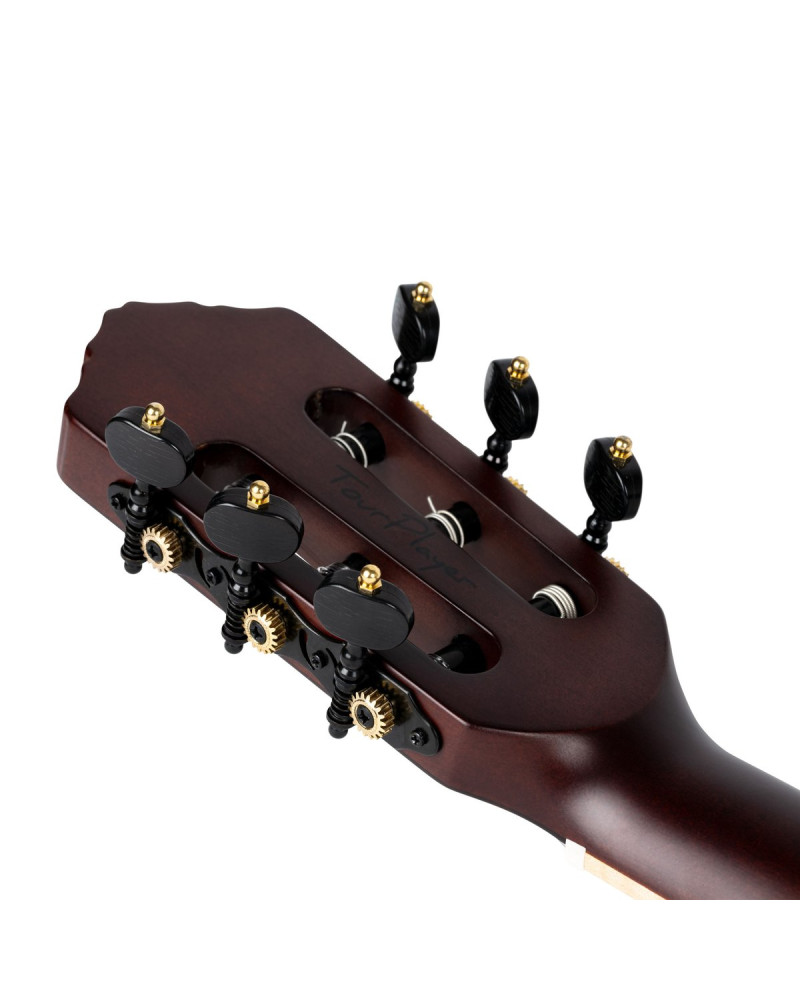 Ortega RTPDLX-ACA TourPlayer DeLuxe Nylon String Guitar 6-String - Acacia Burst + Gig Bag