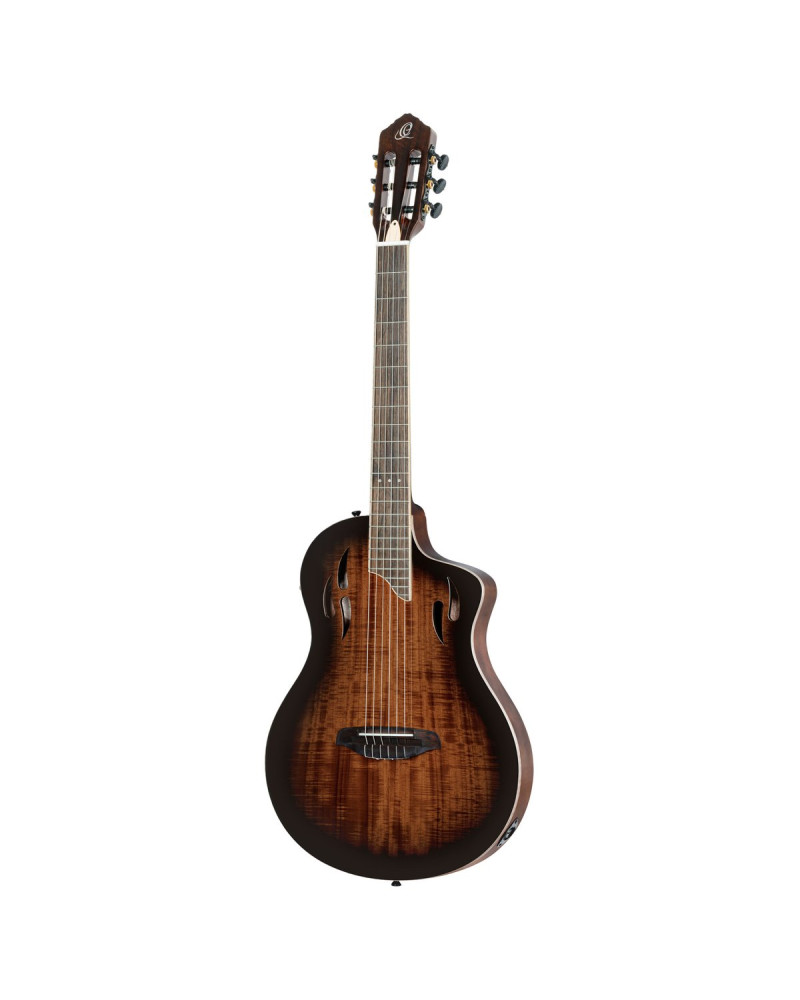 Ortega RTPDLX-ACA TourPlayer DeLuxe Nylon String Guitar 6-String - Acacia Burst + Gig Bag