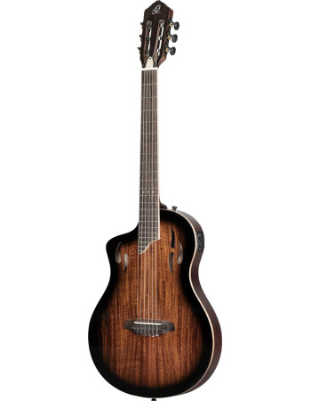 Ortega RTPDLX-ACA-L TourPlayer DeLuxe Nylon String Guitar 6-String Lefty - Acacia Burst + Gig Bag