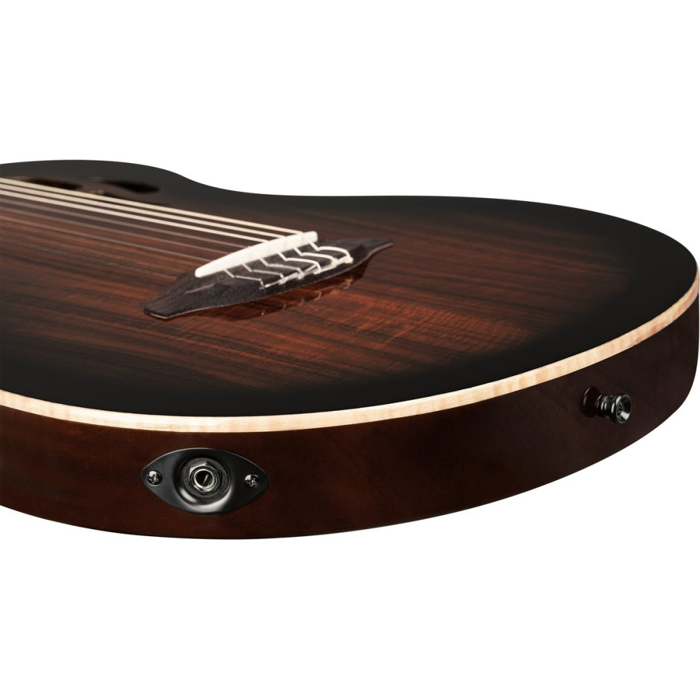 Ortega RTPDLX-ACA-L TourPlayer DeLuxe Nylon String Guitar 6-String Lefty - Acacia Burst + Gig Bag