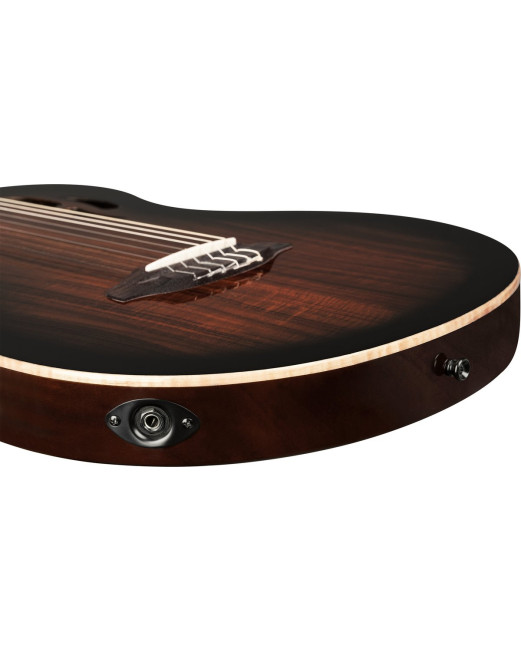 Ortega RTPDLX-ACA-L TourPlayer DeLuxe Nylon String Guitar 6-String Lefty - Acacia Burst + Gig Bag