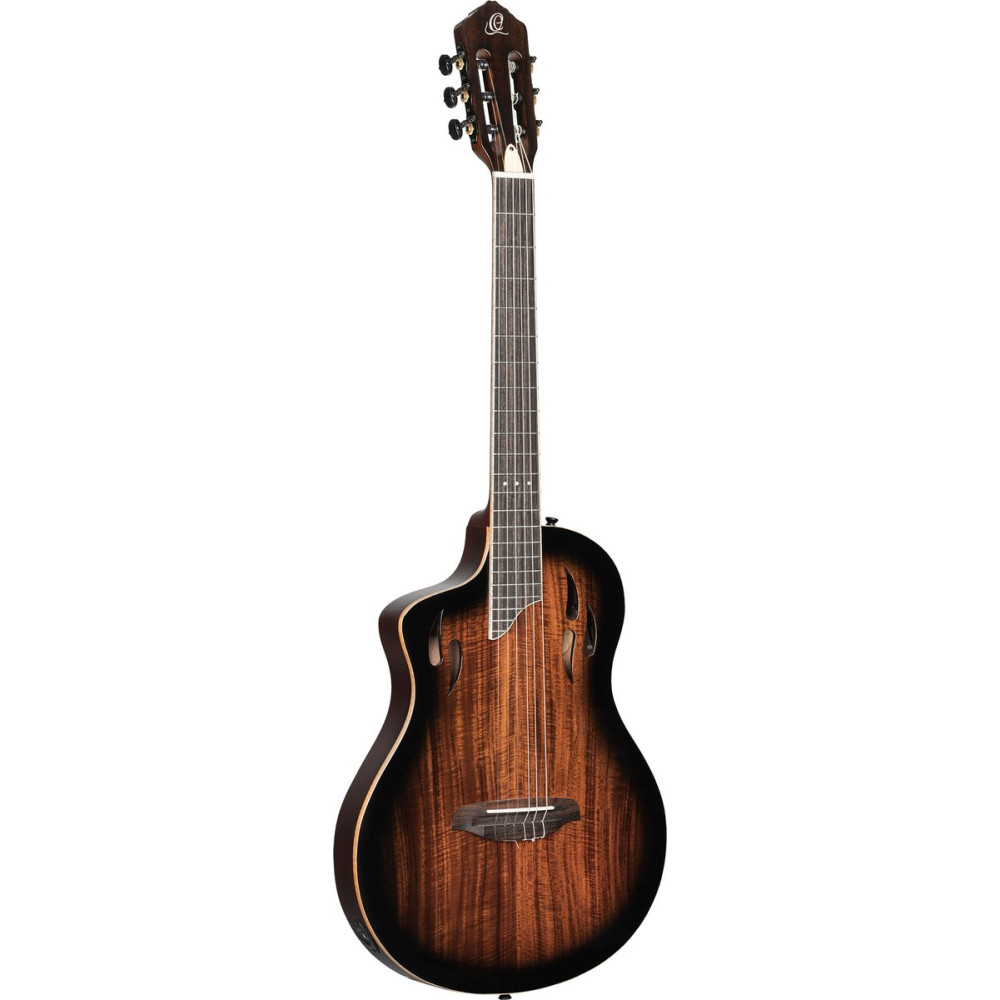 Ortega RTPDLX-ACA-L TourPlayer DeLuxe Nylon String Guitar 6-String Lefty - Acacia Burst + Gig Bag