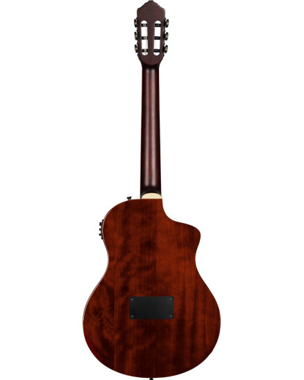 Ortega RTPDLX-ACA-L TourPlayer DeLuxe Nylon String Guitar 6-String Lefty - Acacia Burst + Gig Bag