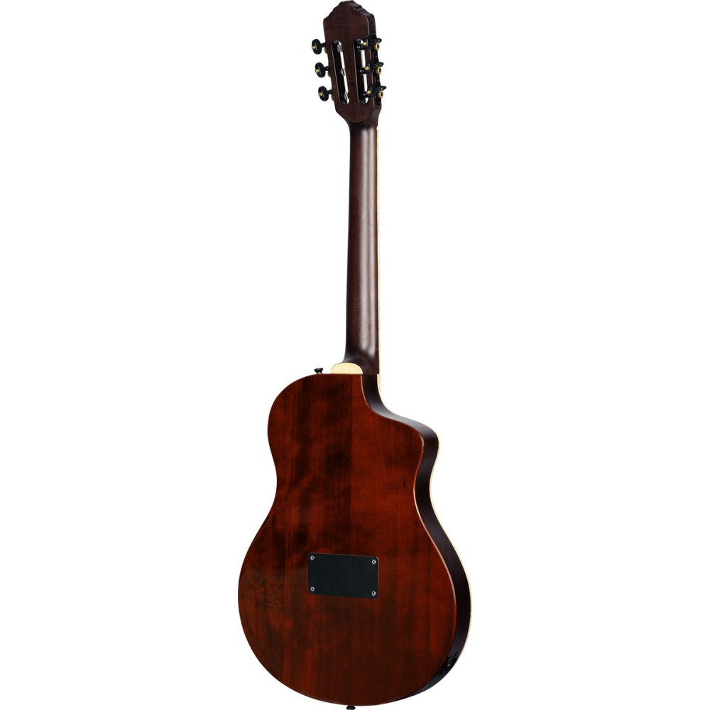 Ortega RTPDLX-ACA-L TourPlayer DeLuxe Nylon String Guitar 6-String Lefty - Acacia Burst + Gig Bag
