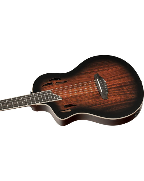 Ortega RTPDLX-ACA-L TourPlayer DeLuxe Nylon String Guitar 6-String Lefty - Acacia Burst + Gig Bag