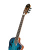 Ortega RTPDLX-FMA TourPlayer DeLuxe Nylon String Guitar 6-String - Flamed Maple Blue + Gig Bag