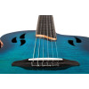Ortega RTPDLX-FMA TourPlayer DeLuxe Nylon String Guitar 6-String - Flamed Maple Blue + Gig Bag