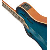Ortega RTPDLX-FMA-L TourPlayer DeLuxe Nylon String Guitar 6-String Lefty - Flamed Maple Blue + Gig Bag