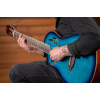 Ortega RTPDLX-FMA-L TourPlayer DeLuxe Nylon String Guitar 6-String Lefty - Flamed Maple Blue + Gig Bag