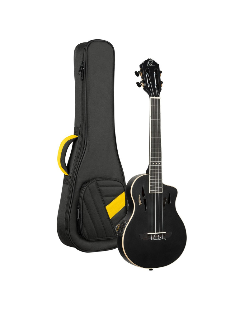 Ortega RTPS-U-SBK TourPlayer Series Tenor Ukulele 4-String + Gig Bag