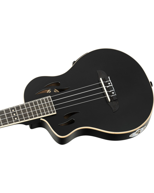 Ortega RTPS-U-SBK-L TourPlayer Series Tenor Ukulele 4-String Lefty + Gig Bag