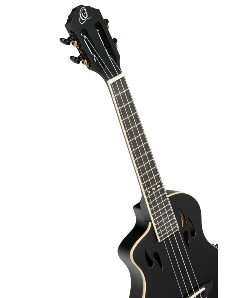 Ortega RTPS-U-SBK-L TourPlayer Series Tenor Ukulele 4-String Lefty + Gig Bag